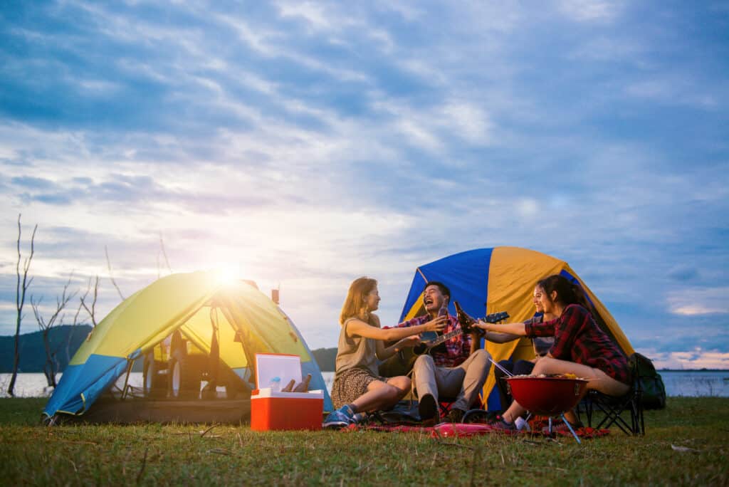 Group of people happy enjoying personalized product